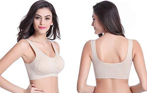 Air Bra, Non-Padded & Non-Wired Bra For Women & Girls, Free Size (Size 28 to 36) – Pack of 2 Air Bra / Black & Skin Color