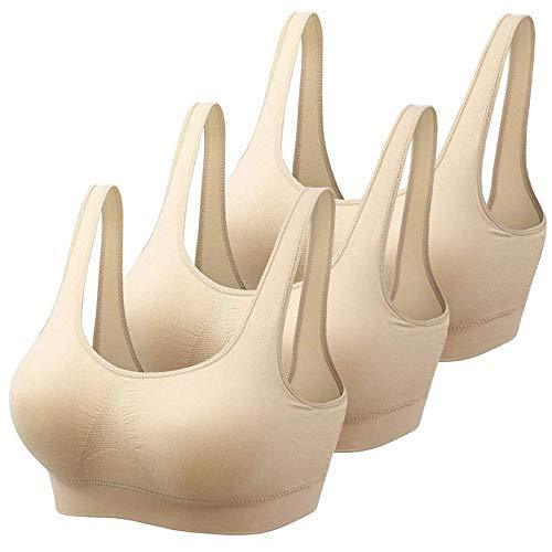 Air Bra, Non-Padded & Non-Wired Bra For Women & Girls, Free Size (Size 28 to 36) – Pack of 3 Air Bra / Skin  Color