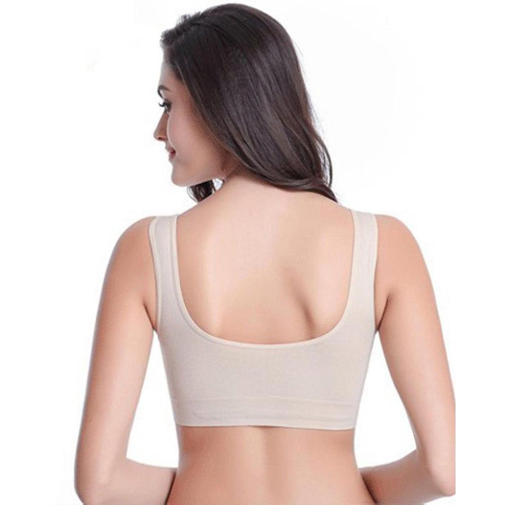 Air Bra, Non-Padded & Non-Wired Bra For Women & Girls, Free Size (Size 28 to 36) – Pack of 3 Air Bra / Black, White & Beige