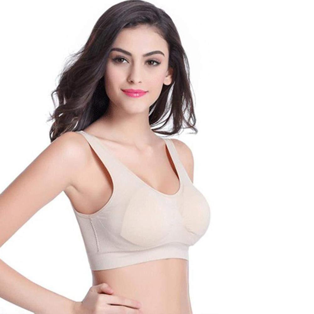 Air Bra, Non-Padded & Non-Wired Bra For Women & Girls, Free Size (Size 28 to 36) – Pack of 3 Air Bra / Black, White & Beige