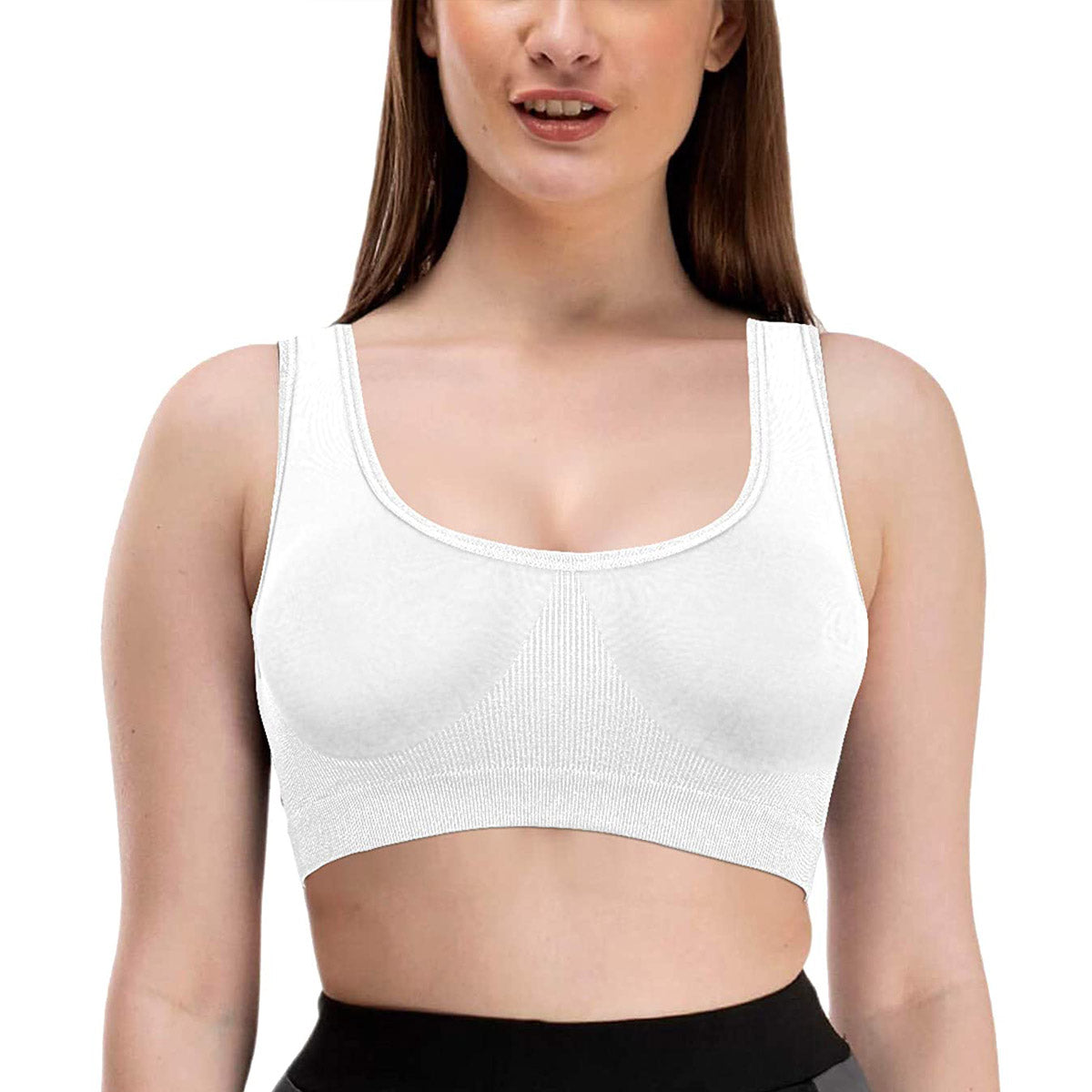 Padded Air Bra, Padded & Non-Wired Bra For Women & Girls, Free Size (Size 28 to 44) – Pack of 3 Air Bra / Black, White & Beige