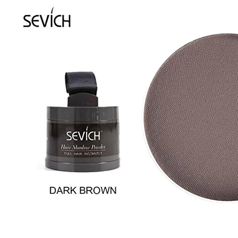 Hair Shadow Powder, Quick Cover Grey Hair Root Concealer, Eyebrows & Beard Line for Thinning Grey Hairline, Windproof & Sweatproof, Black & Dark Brown Color Available